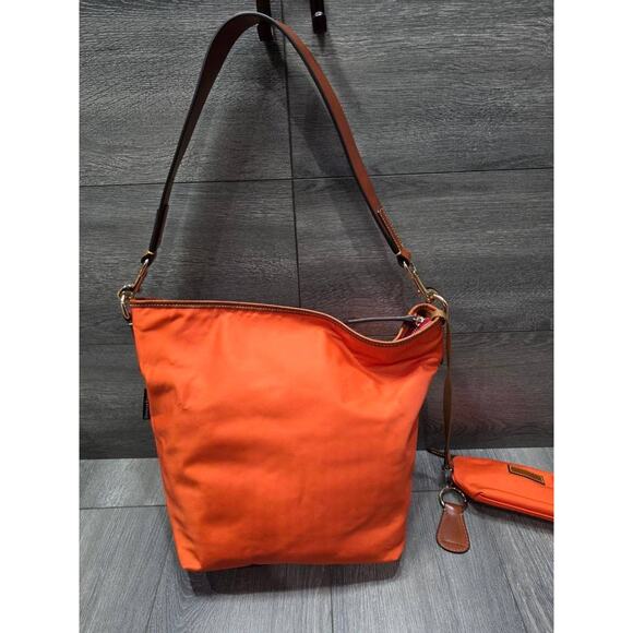 Dooney & Bourke Wayfarer Nylon Hobo w/Accessories Burnt orange A369782 - Picture 3 of 13